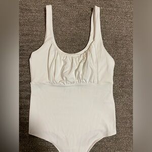 Abercrombie & Fitch White Bodysuit - Soft AF Collection